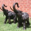 Bronze Elephant Sculpture Pair