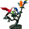 Bronze Parrots in Tree Sculpture