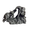 Bronze Elephants Playing Sculpture