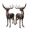 Bronze Deer Sculpture Pair