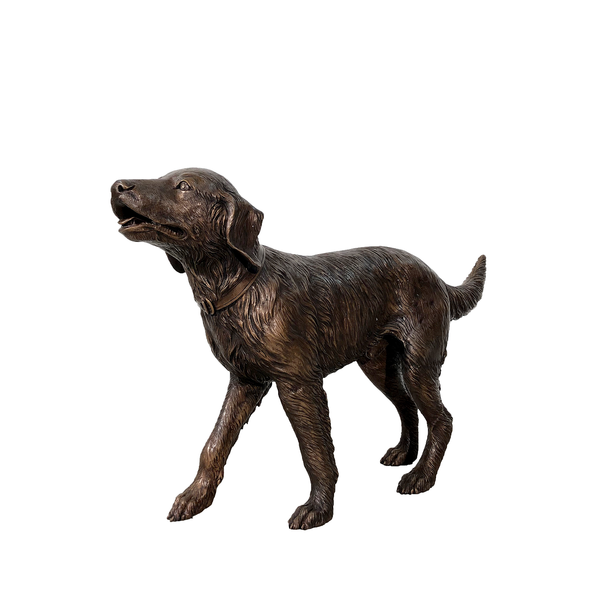 SRB47266 Bronze Golden Retriever Dog Sculpture by Metropolitan Galleries Inc
