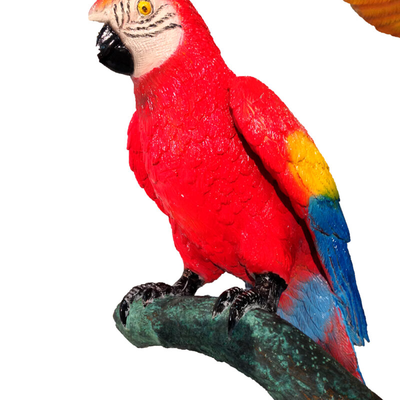 SRB47401 Bronze Parrots in Tree Sculpture Metropolitan Galleries Inc.