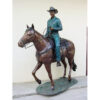 Bronze Cowboy on Horse Sculpture