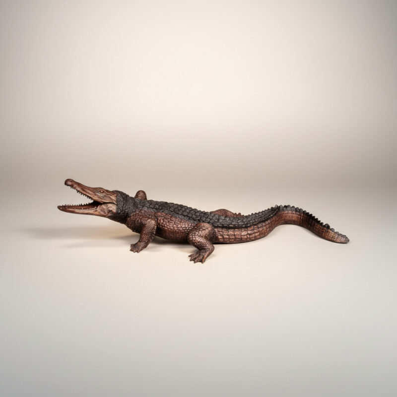 SRB702223 Bronze Crocodile Fountain Sculpture by Metropolitan Galleries Inc.