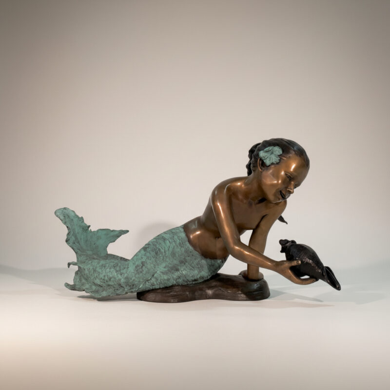 SRB706908 Bronze Little Mermaid Fountain Sculpture by Metropolitan Galleries Inc.