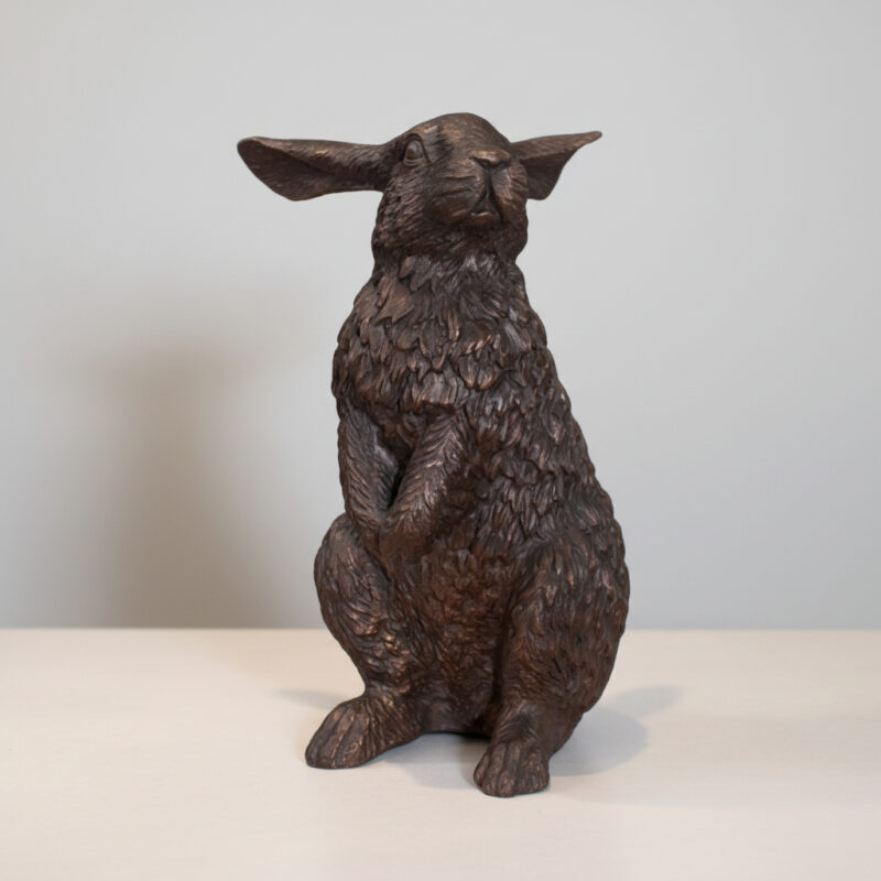 SRB752231 Bronze Standing Rabbit Sculpture by Metropolitan Galleries Inc.