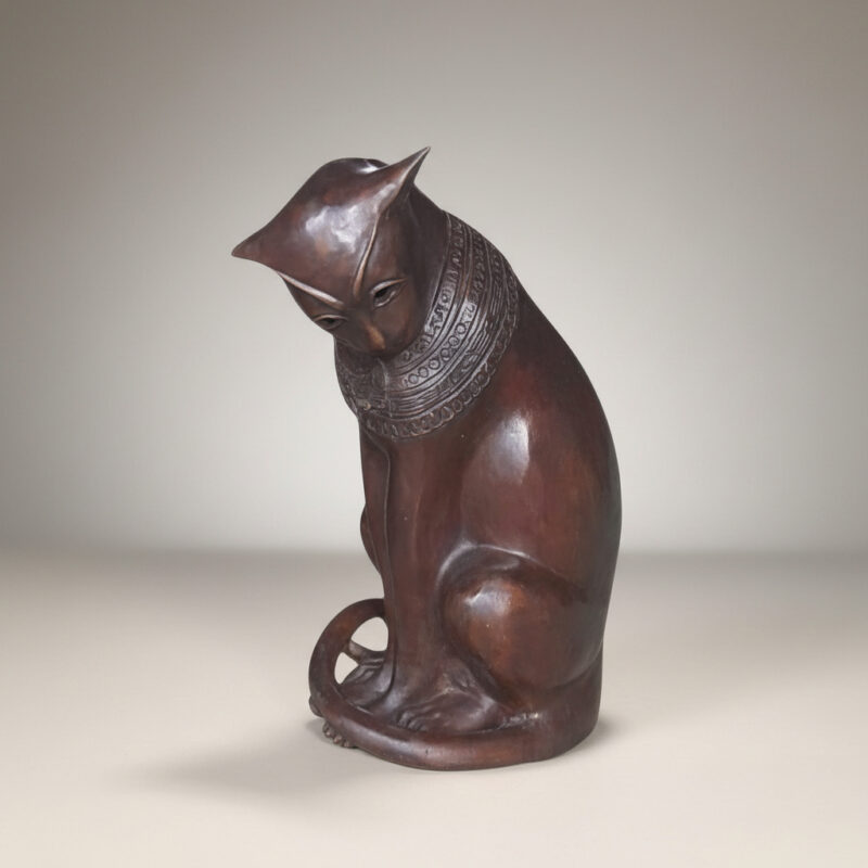 SRB990515 Bronze Egyptian Cat Sculpture by Metropolitan Galleries Inc.