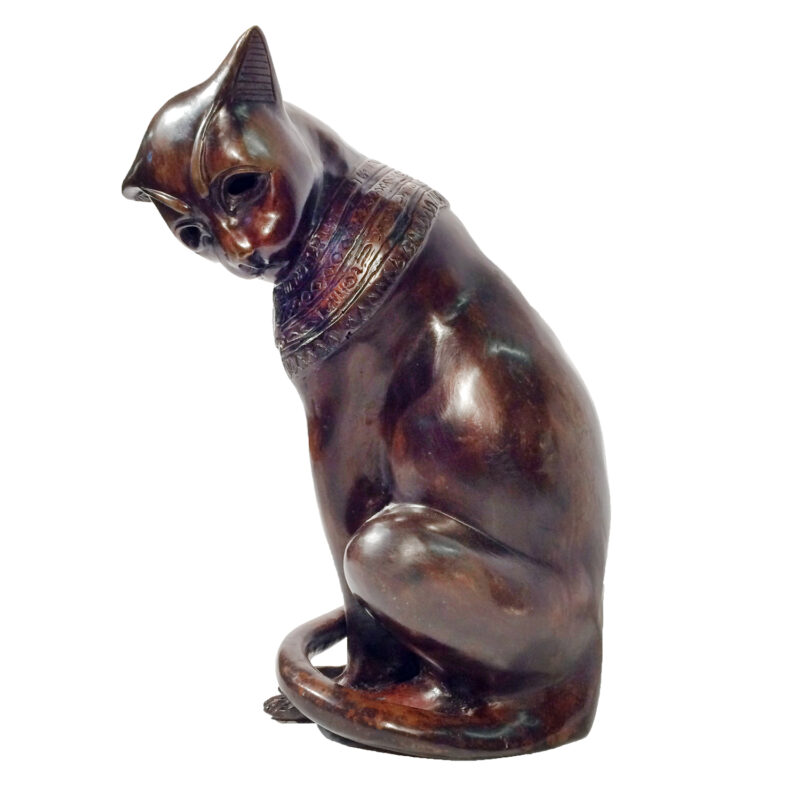 SRB990515 Bronze Egyptian Cat Sculpture Metropolitan Galleries Inc.