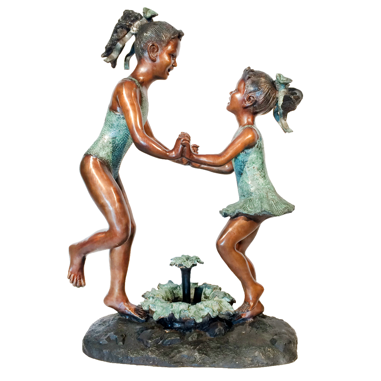 SRB029368 Beach Girls Dancing Fountain Sculpture Metropolitan Galleries Inc.