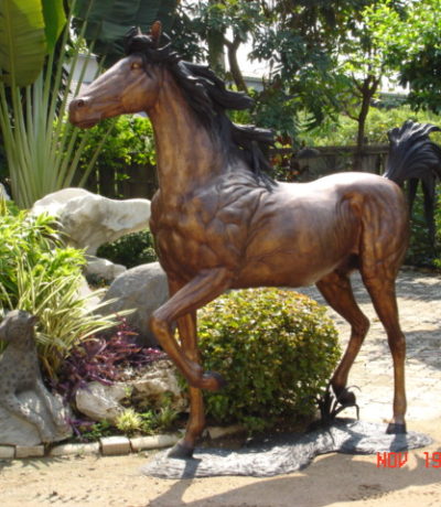 SRB10101 Bronze Running Horse Sculpture Metropolitan Galleries Inc.