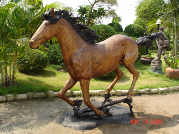 SRB10102 Bronze Running Horse Sculpture Metropolitan Galleries Inc.