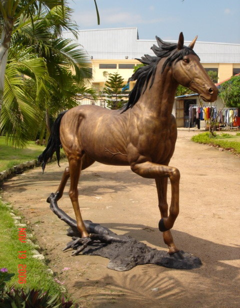 SRB10103 Bronze Running Horse Sculpture Metropolitan Galleries Inc.