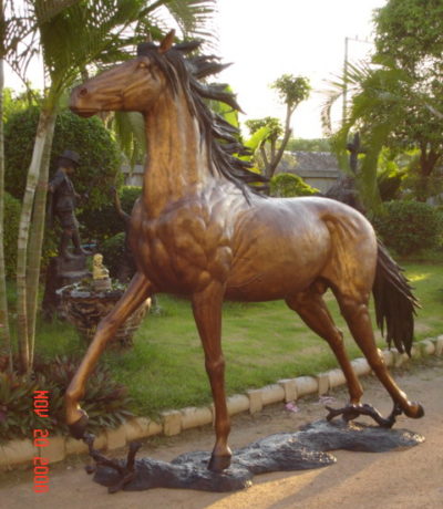 SRB10104 Bronze Running Horse Sculpture Metropolitan Galleries Inc.