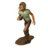 Bronze Football Player Running Sculpture