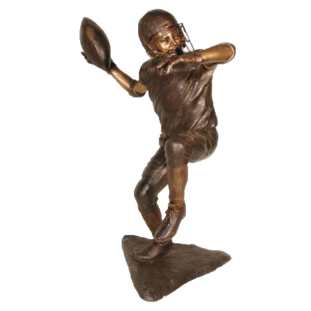 SRB050115 Bronze Football Player Sculpture Metropolitan Galleries Inc.