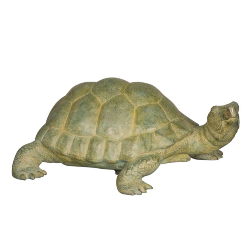 SRB058478-GR Bronze Small Turtle Fountain in Verdigris Patina by Metropolitan Galleries Inc.