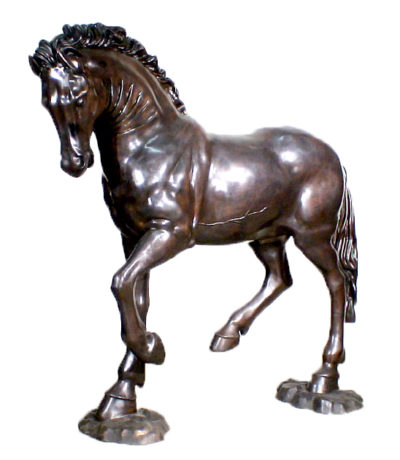 SRB20580 Bronze Roman Horse Sculpture Metropolitan Galleries Inc.