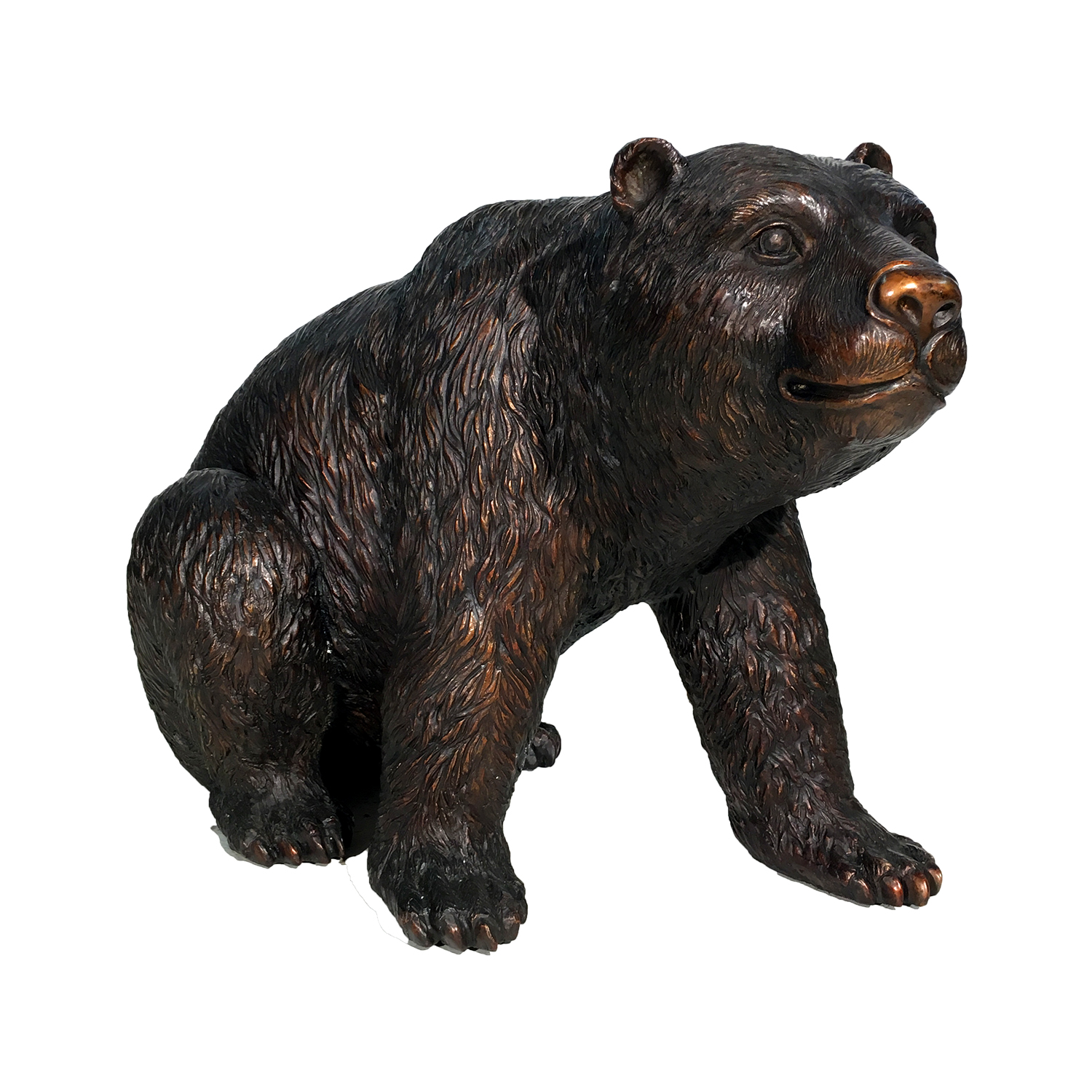 Bronze Medium Sitting Bear Sculpture Metropolitan Galleries Inc.