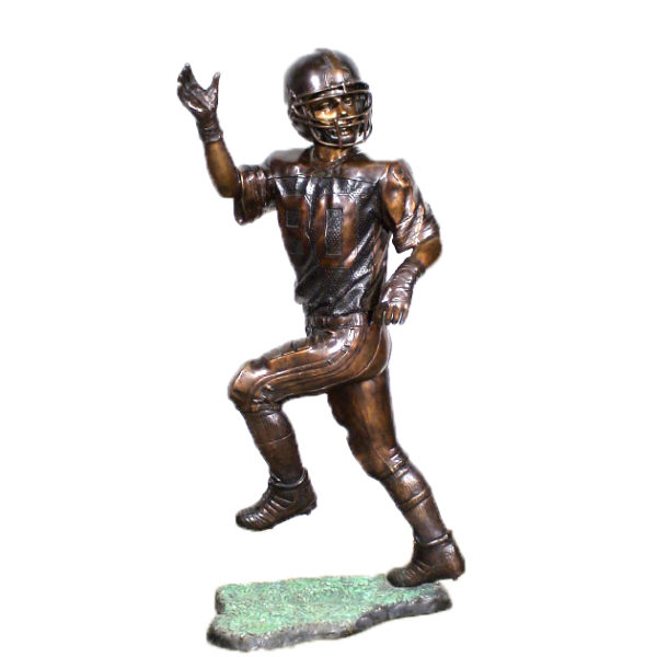 SRB25448 Bronze Football Player Sculpture metropolitan Galleries Inc.