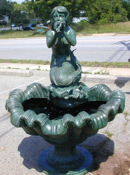 SRB43267 Bronze Mermaid on Shell Fountain Metropolitan Galleries Inc.