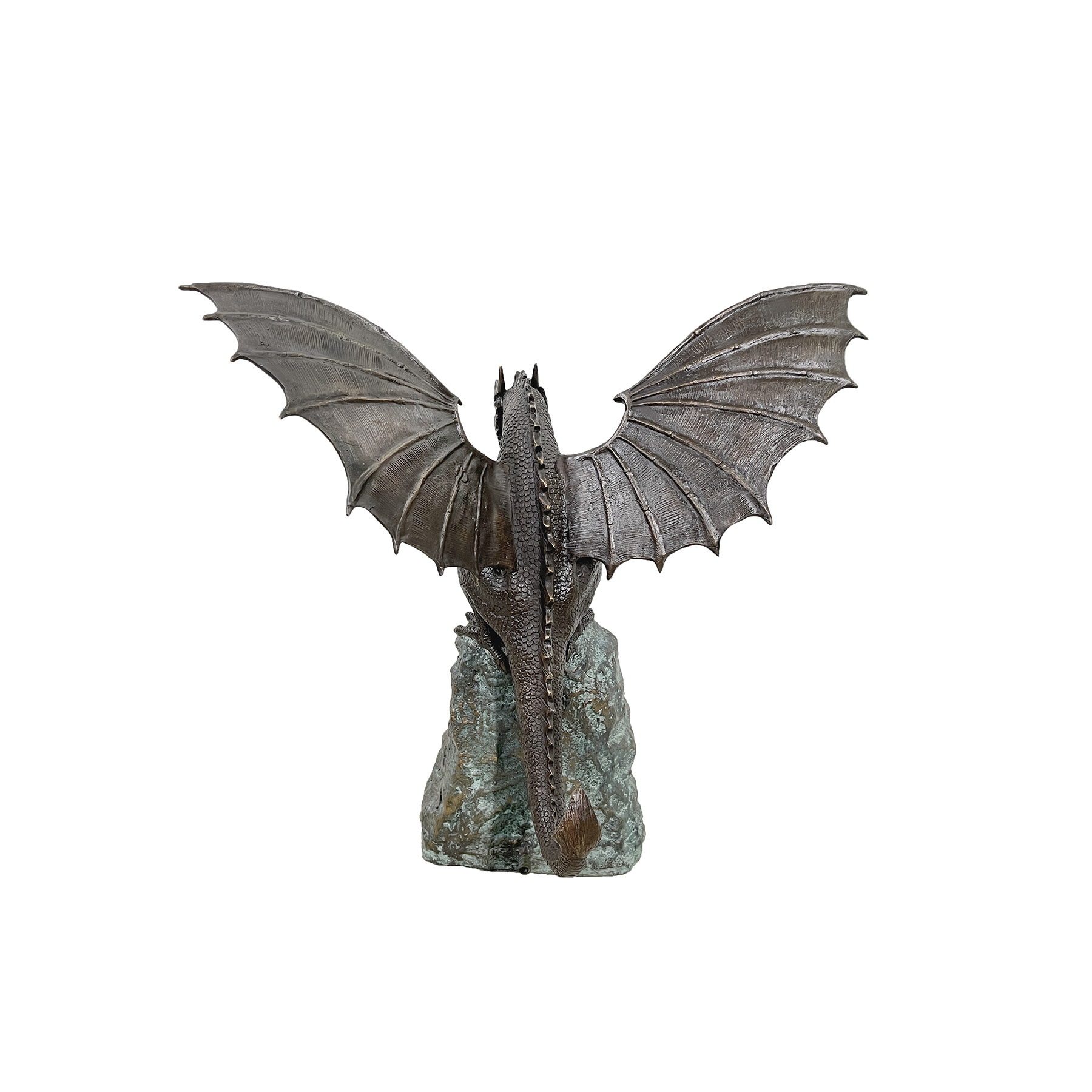 SRB46791 Bronze Dragon on Rock Fountain Sculpture by Metropolitan Galleries Inc 3
