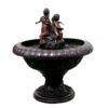Bronze Children on Rock Vase Fountain