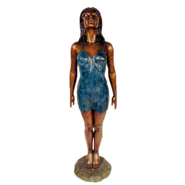 SRB48729 Bronze Standing Lady Sculpture Metropolitan Galleries Inc.