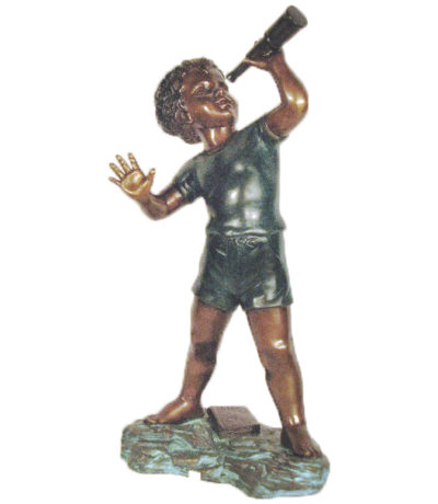 SRB49159 Bronze Boy with Telescope Sculpture Metropolitan Galleries Inc.