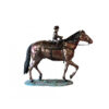 Bronze Young Cowboy riding Horse Sculpture