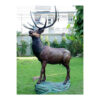 Bronze Majestic Elk on Rock Sculpture 