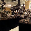 Bronze Lying Lions Sculpture Set