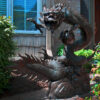 Bronze Large Dragon with Ball Fountain Sculpture
