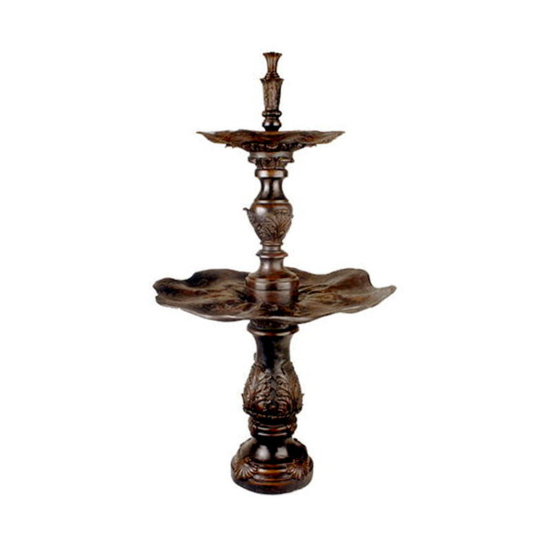 SRB87055 Bronze Traditional Two Tier Fountain by Metropolitan Galleries Inc