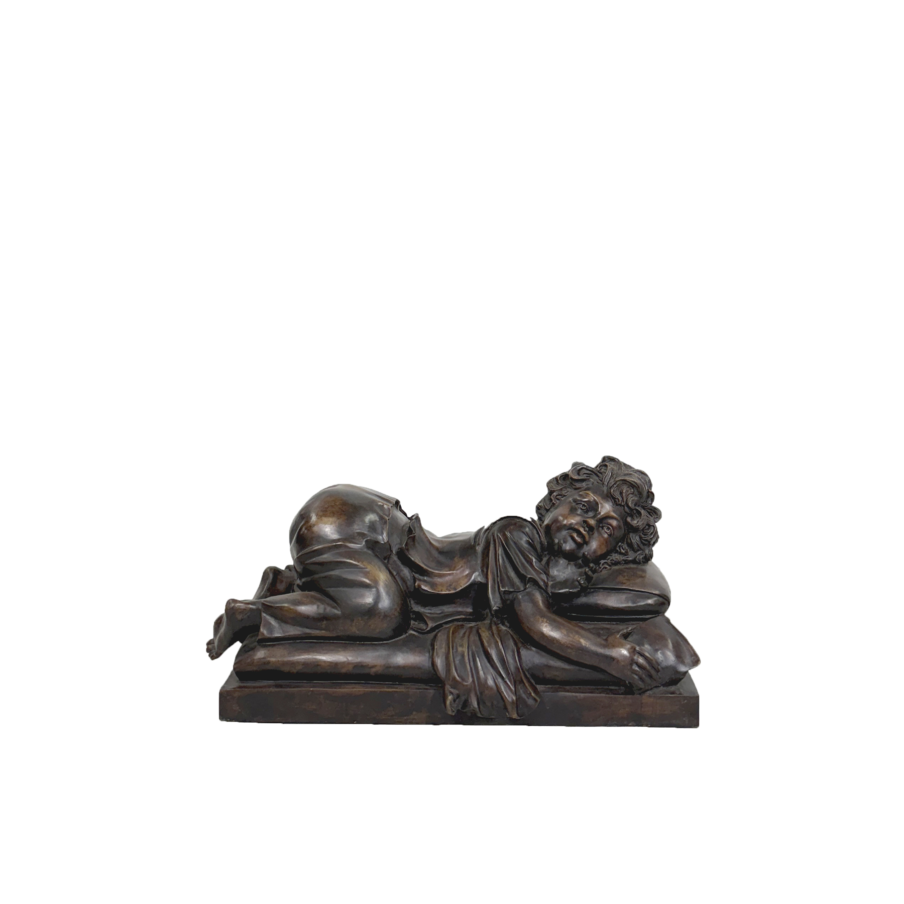Bronze Sleeping Girl Sculpture