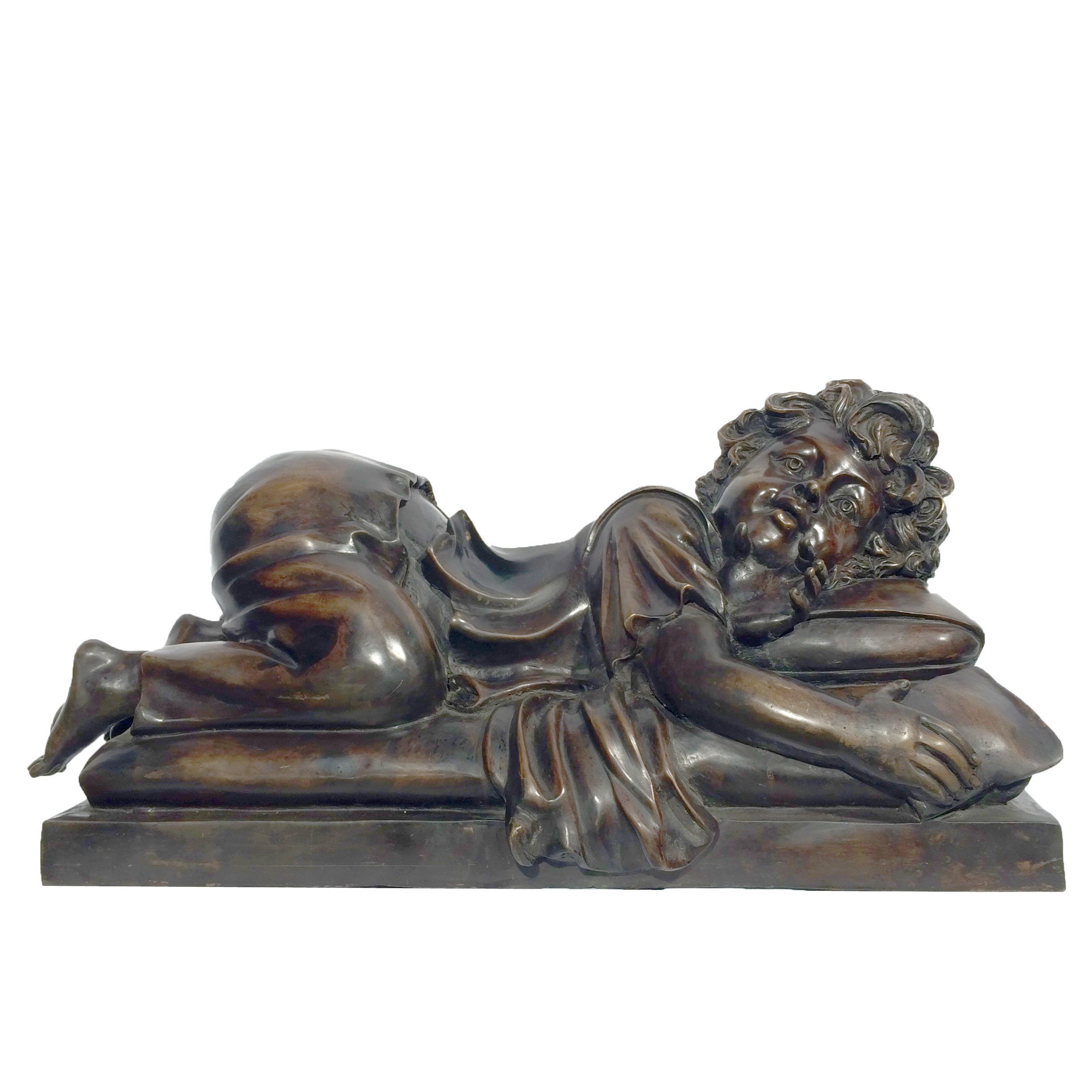 SRB96008 Bronze Sleeping Girl Sculpture Metropolitan Galleries Inc.
