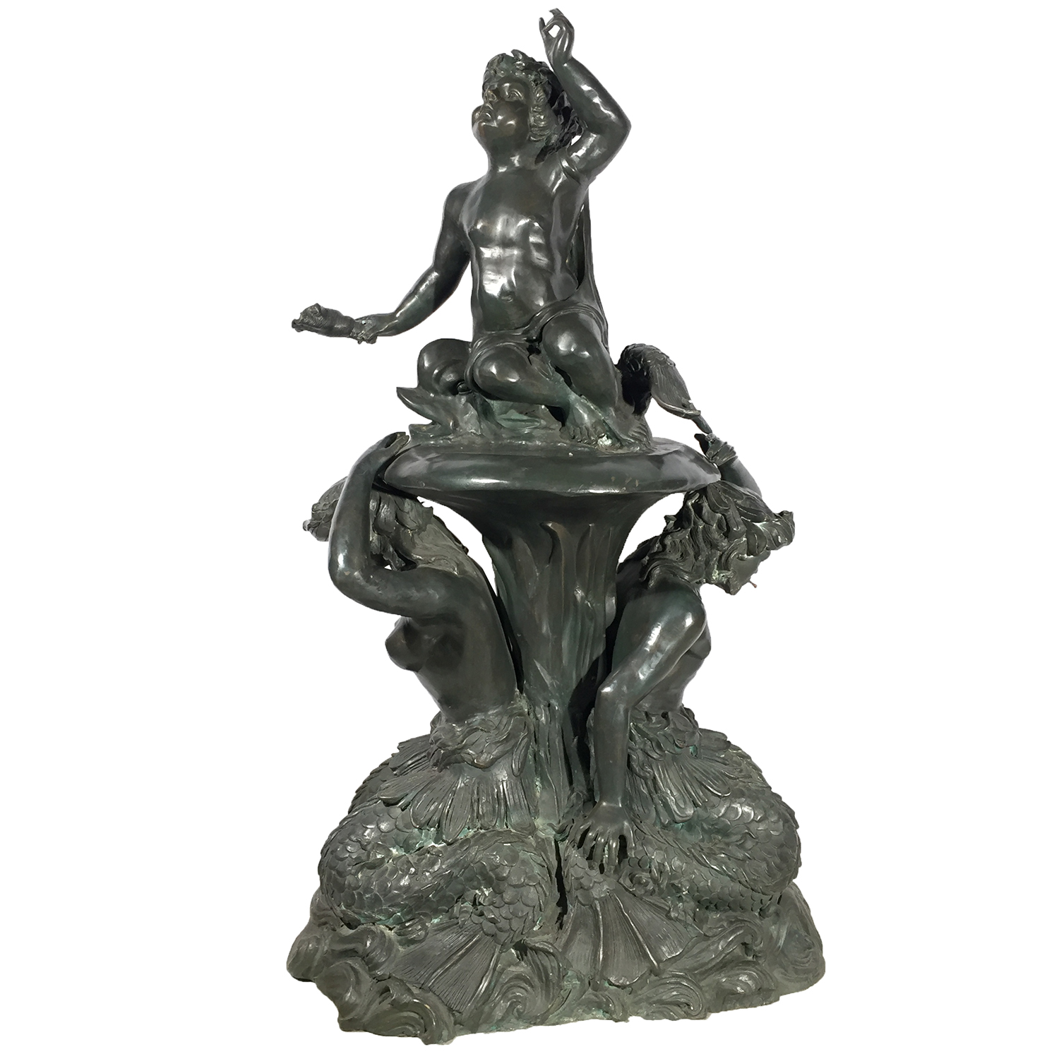 SRB991666 Bronze Mermaid & Merboy Fountain Sculpture Metropolitan Galleries Inc.