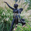 Bronze Fairy with Child Sculpture