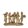 Bronze Five Children Musicians Sculpture