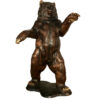 Bronze Standing Bear Sculpture