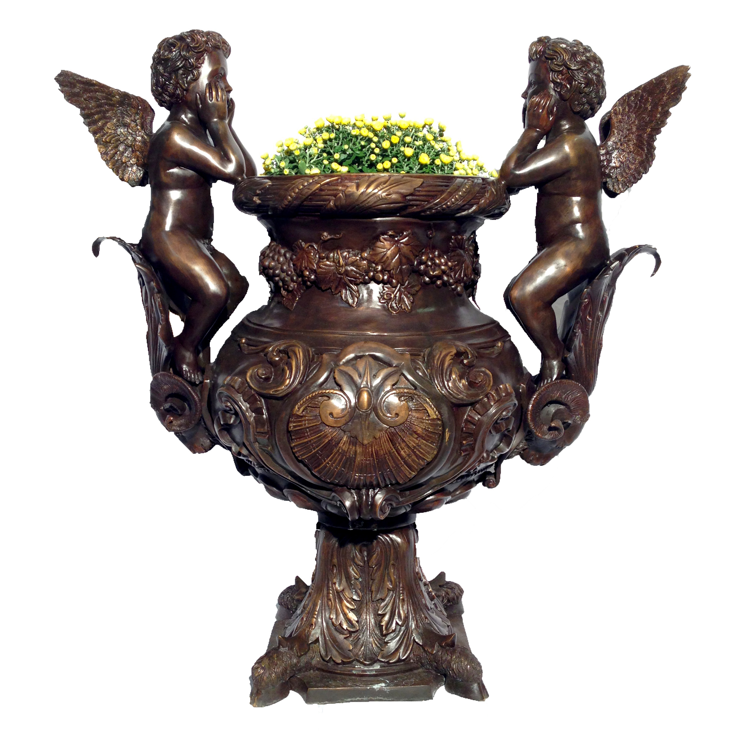 SRB43431 Bronze Cupids Urn Metropolitan Galleries Inc.