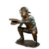 Bronze Baseball Catcher Sculpture