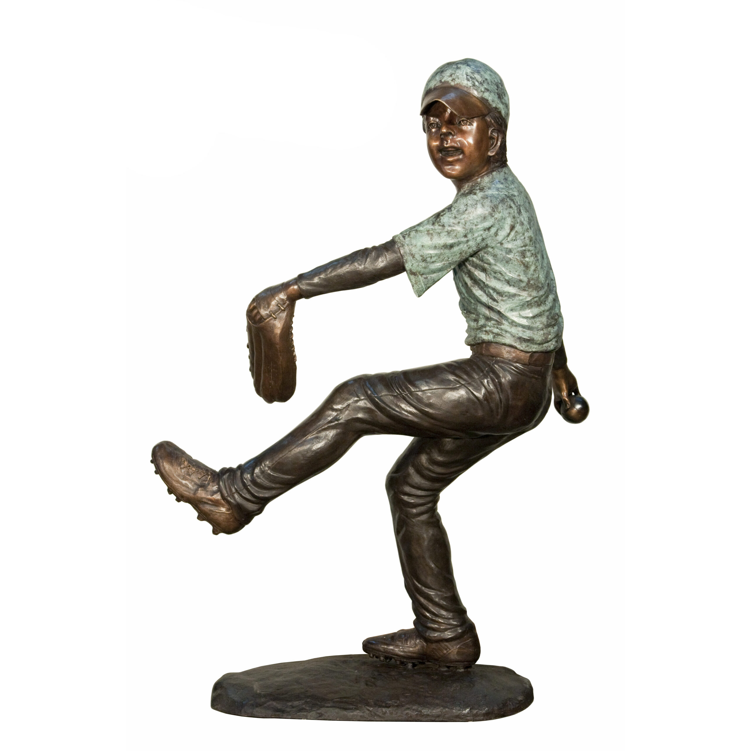 SRB094376 Bronze Baseball Pitcher Sculpture Metropolitan Galleries Inc.