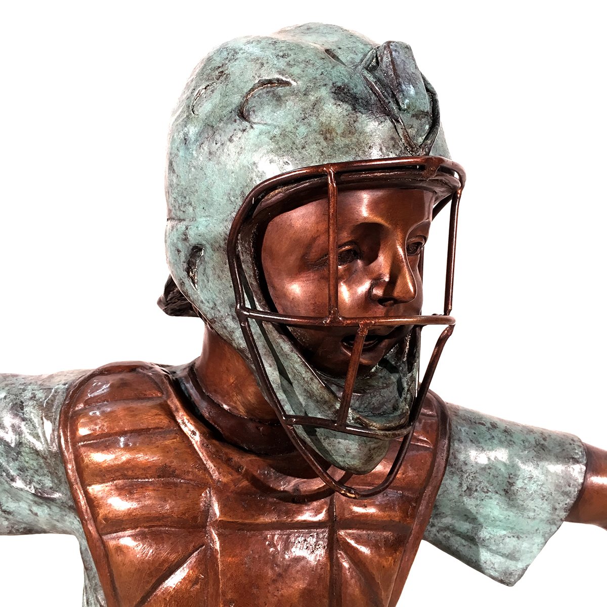 SRB094378 Bronze Baseball Player Sculpture Metropolitan Galleries Inc.