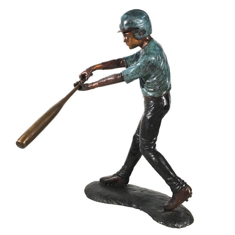 SRB094380 Bronze Baseball Batter Sculpture Metropolitan Galleries Inc.