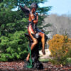 Bronze Butterfly Woman Fountain Sculpture