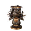 Bronze Deer Head Planter Urn