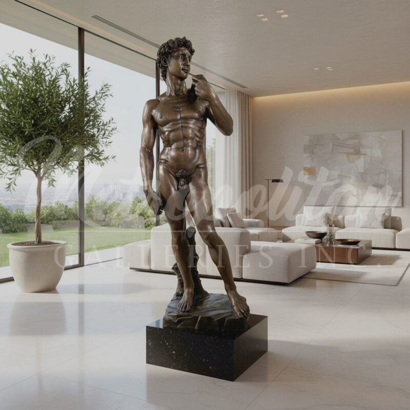 SRB25163 Bronze David Sculpture by Metropolitan Galleries Inc Vignette AI WM