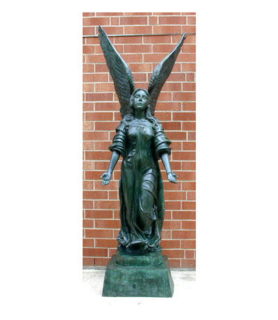SRB43036 Bronze Standing Angel Arms Down Sculpture Metropolitan Galleries Inc.