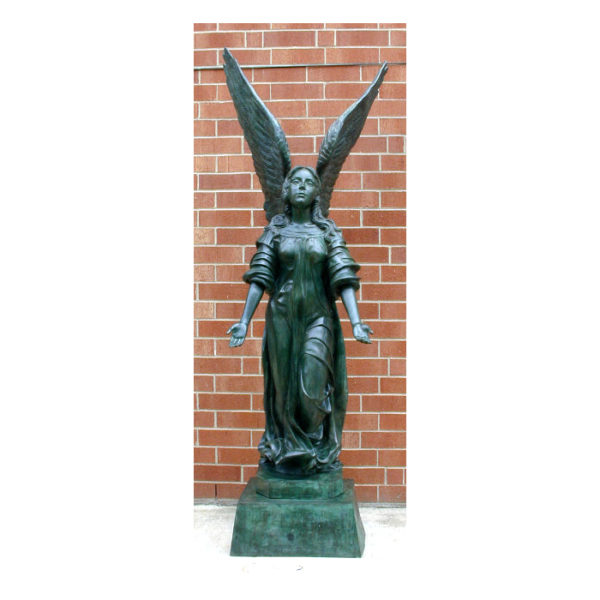 SRB43036 Bronze Standing Angel Arms Down Sculpture Metropolitan Galleries Inc.