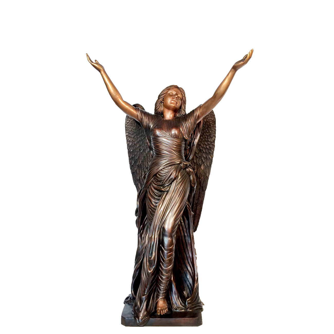 SRB43042M Bronze Angel of Mercy Sculpture Medium Metropolitan Galleries Inc.